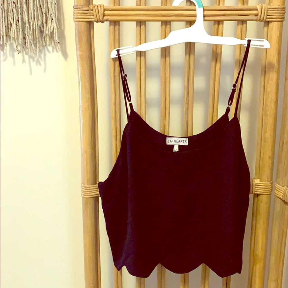 LA Hearts Scallop Crop Tank